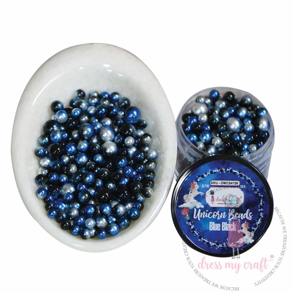 Unicorn Beads - Blue Black - 20gms