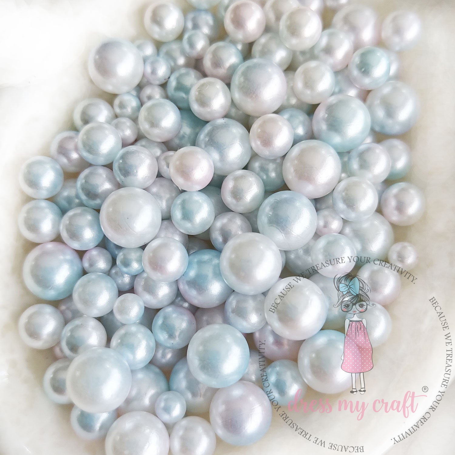 Unicorn beads - Snowy - 20gms