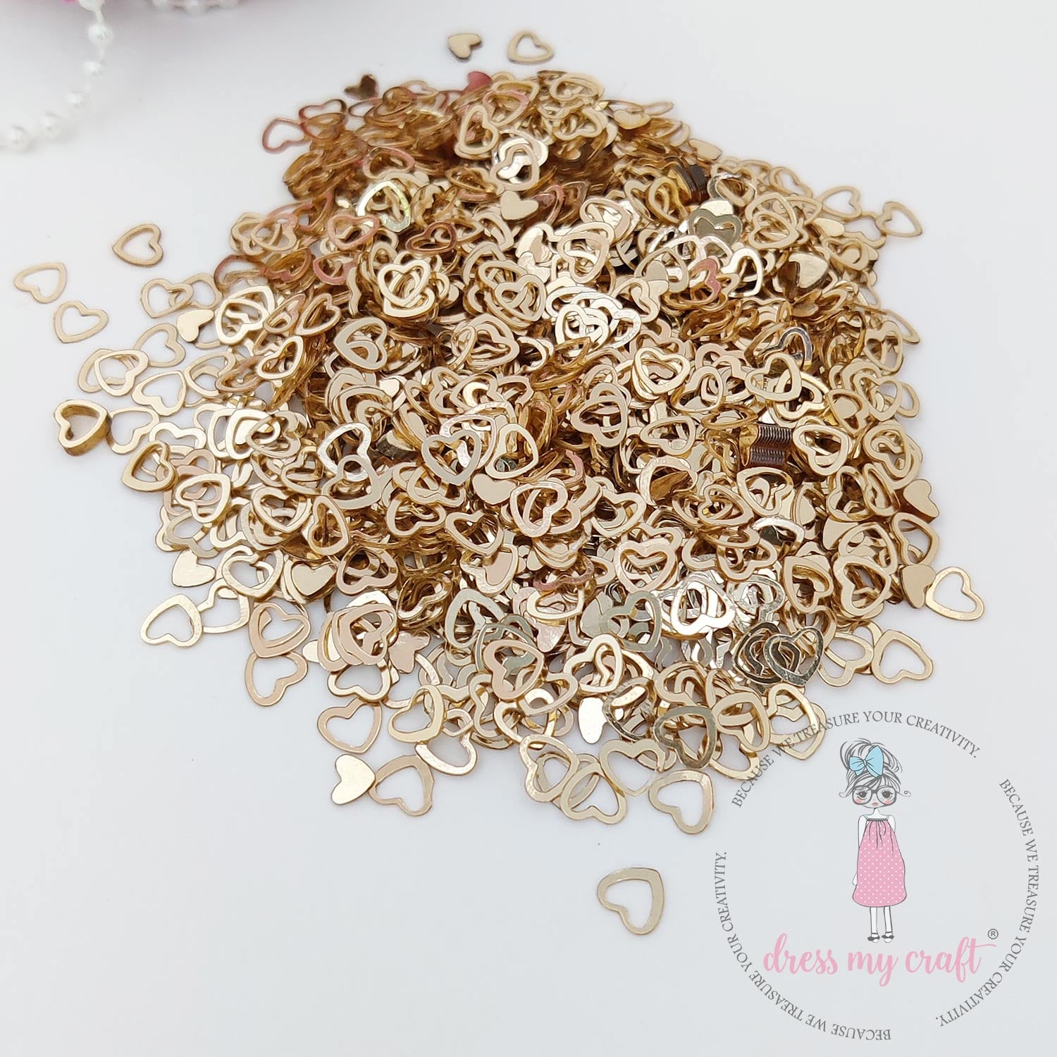 Golden Heart Sequins