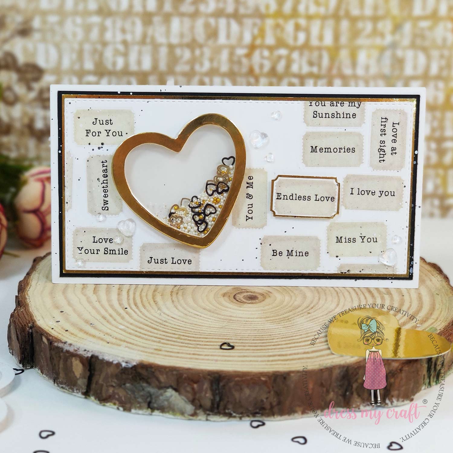 Golden Heart Sequins