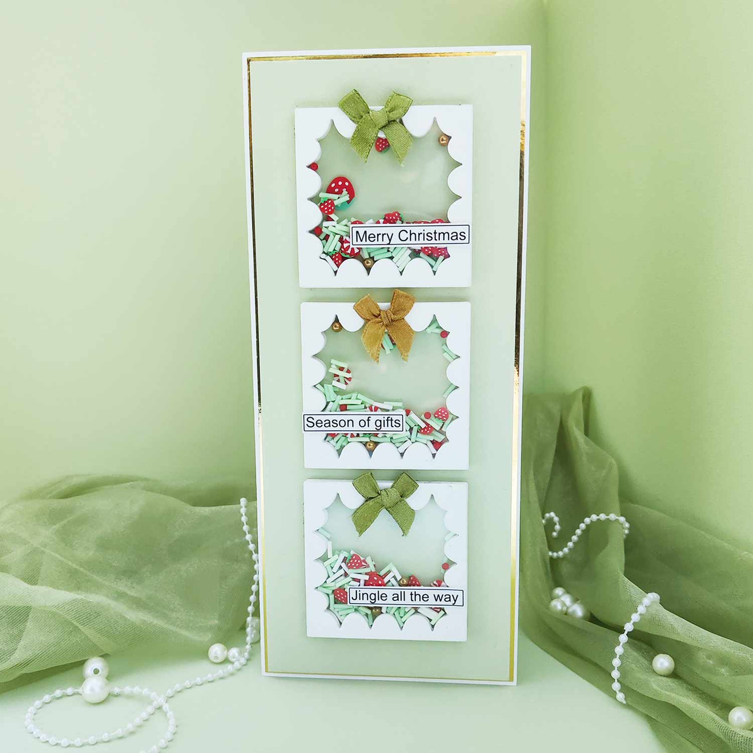 Christmas Bling Shaker Slices