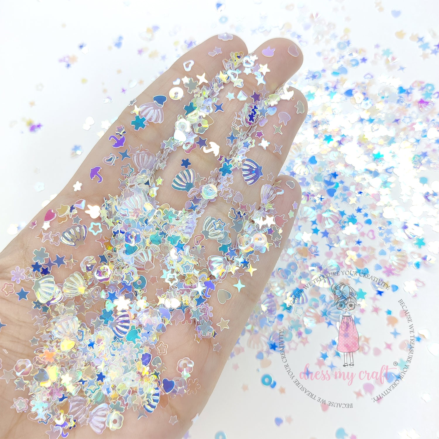 Holographic Mermaid Shimmer Sequins - 8gm