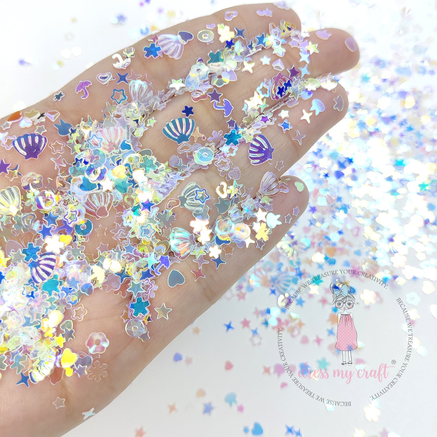 Holographic Mermaid Shimmer Sequins - 8gm