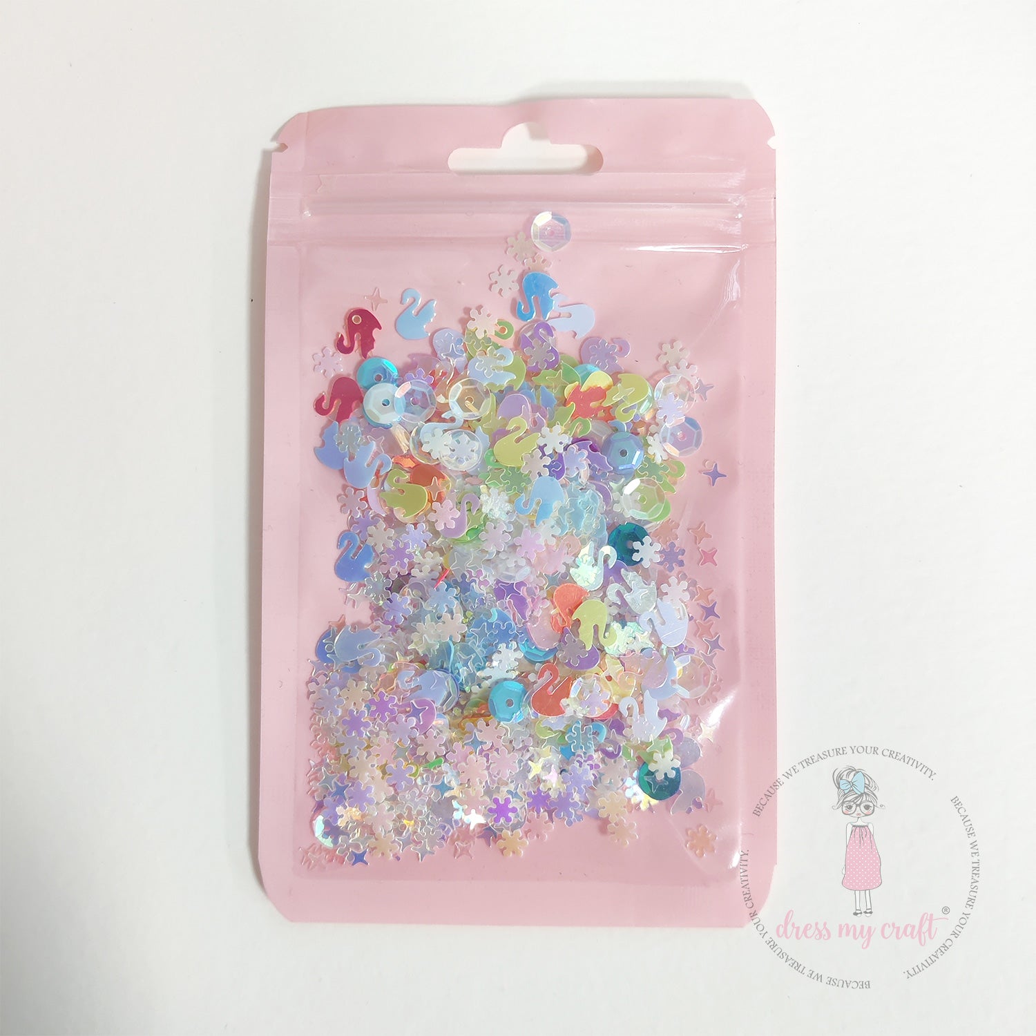 Shining Swan Mix Sequins Multicolor - 8gm