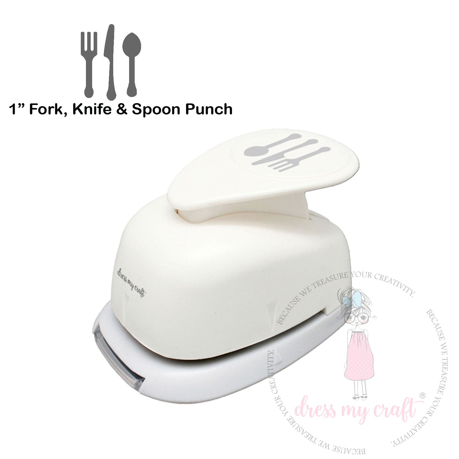 1" Fork, Knife & Spoon Punch