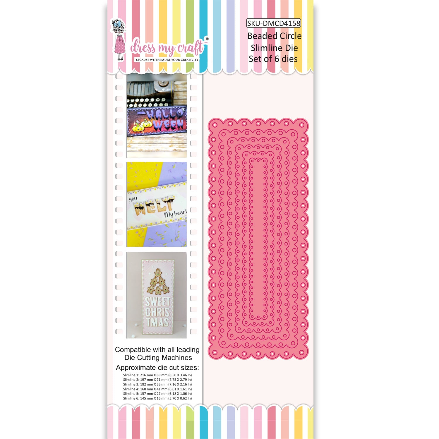 Beaded Circle Slimline Die