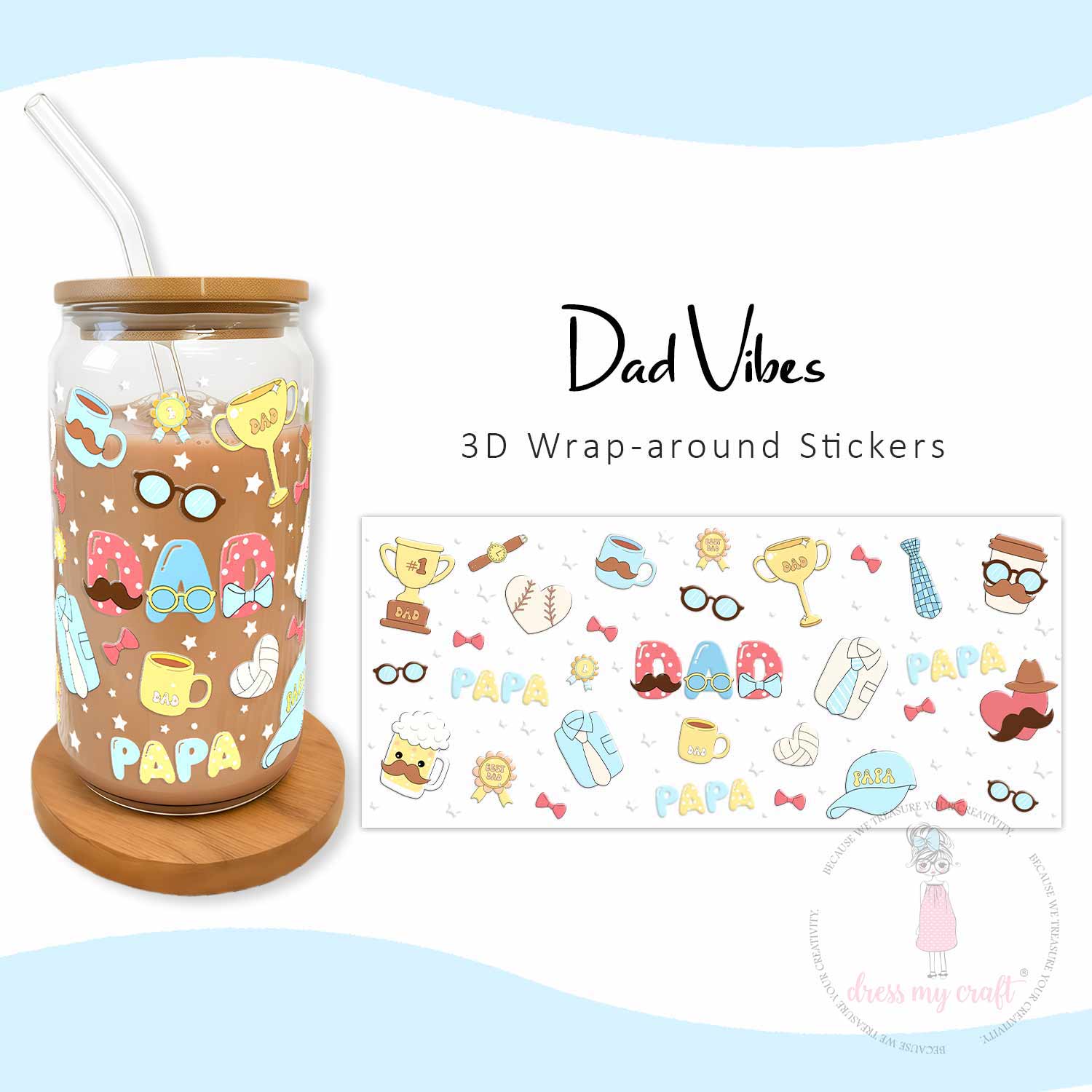 Stick N Peel Stickers-Dad Vibes