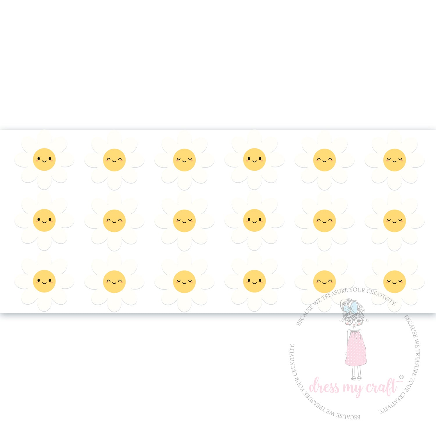 Stick N Peel Stickers- Smiley Big Daisy