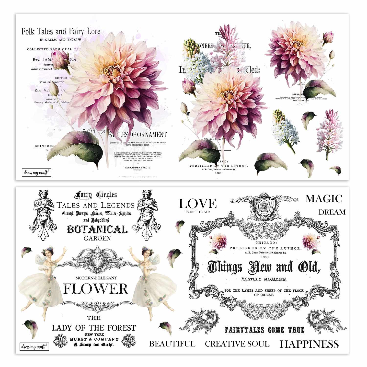 Rub-On Transfer Sheet -Set 4