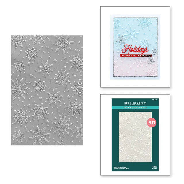 Flurry of Snowflakes 3D Embossing Folder from the Christmas Collection