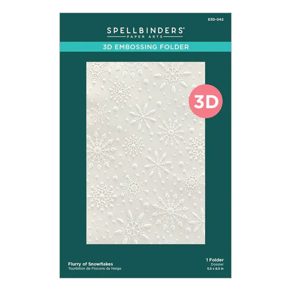 Flurry of Snowflakes 3D Embossing Folder from the Christmas Collection