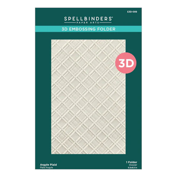Argyle Plaid 3D Embossing Folder from the Home for the Holidays Collection