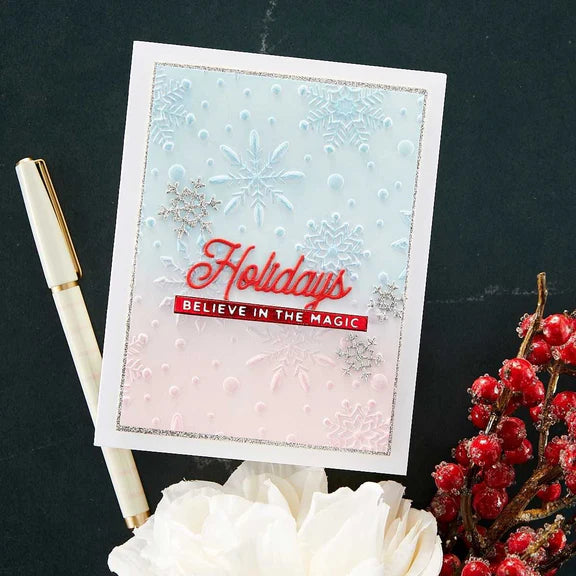 Flurry of Snowflakes 3D Embossing Folder from the Christmas Collection