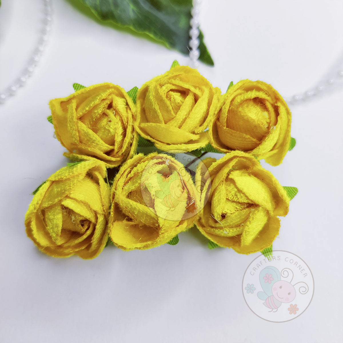 Fabric Roses - Yellow – CRAFTERS CORNER