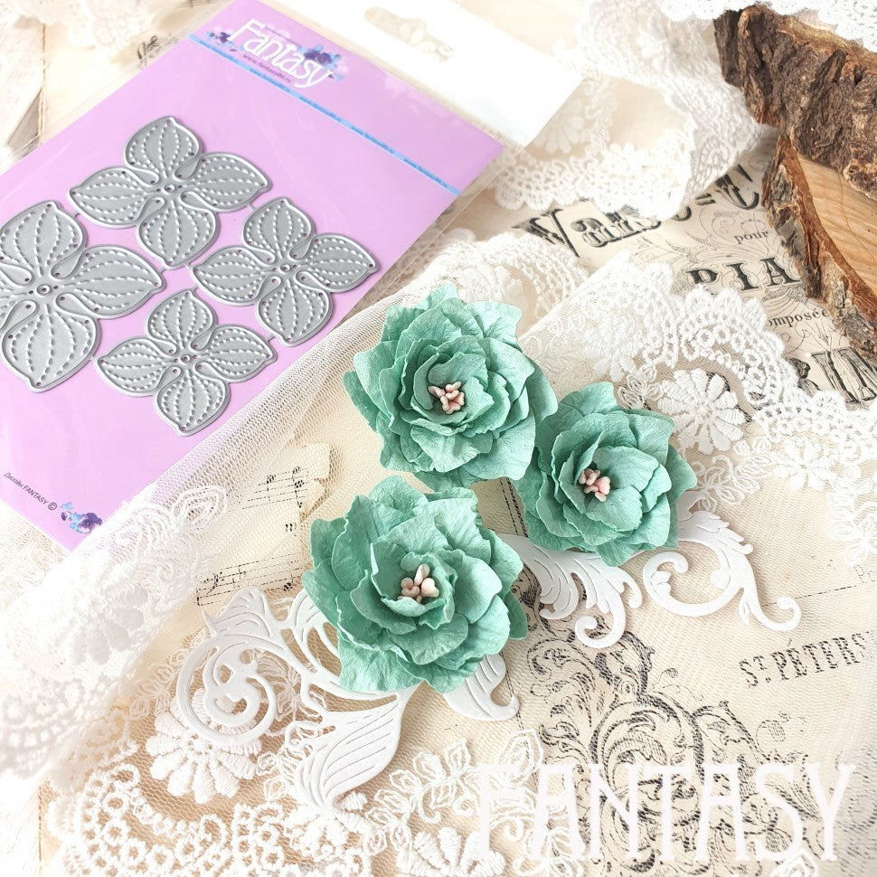 Fantasy Cutting Dies "Hydrangea Quadro" 4 pcs