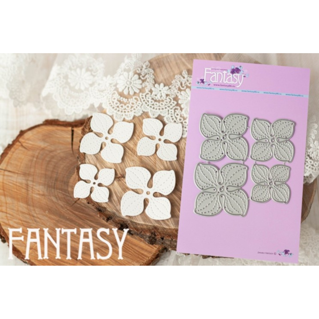 Fantasy Cutting Dies "Hydrangea Quadro" 4 pcs
