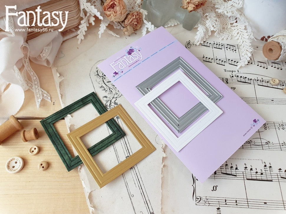 Fantasy Die Cutter "Square Frame with Embossing 1498"