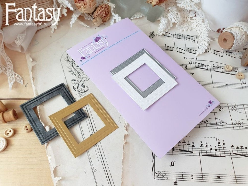Fantasy Die Cutter "Square Frame with Embossing 1512"