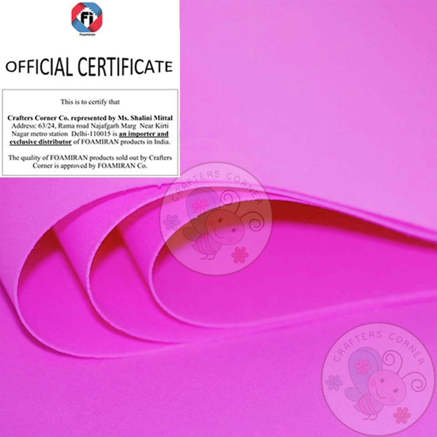 Foamiran Sheet - Fuchsia