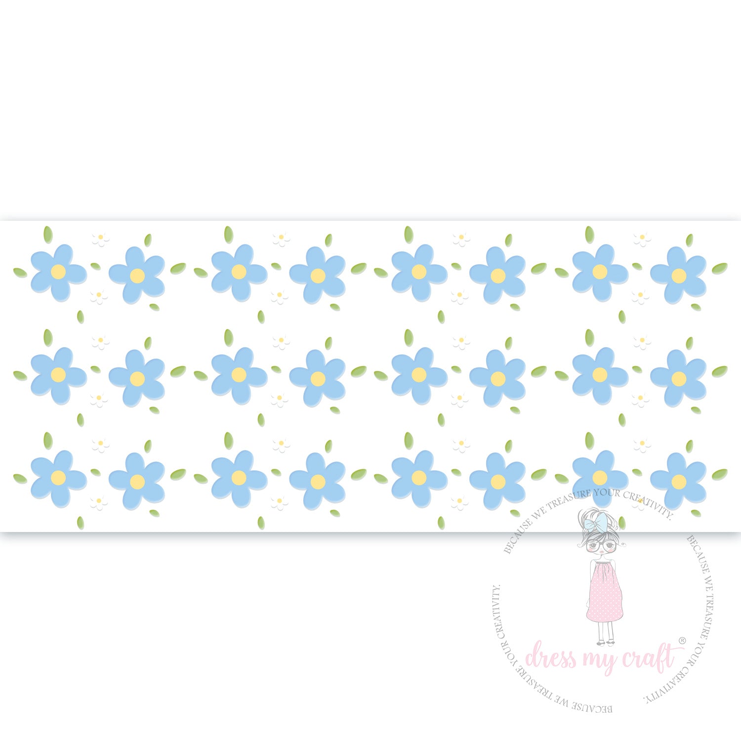 Stick N Peel Stickers- Blue Flower