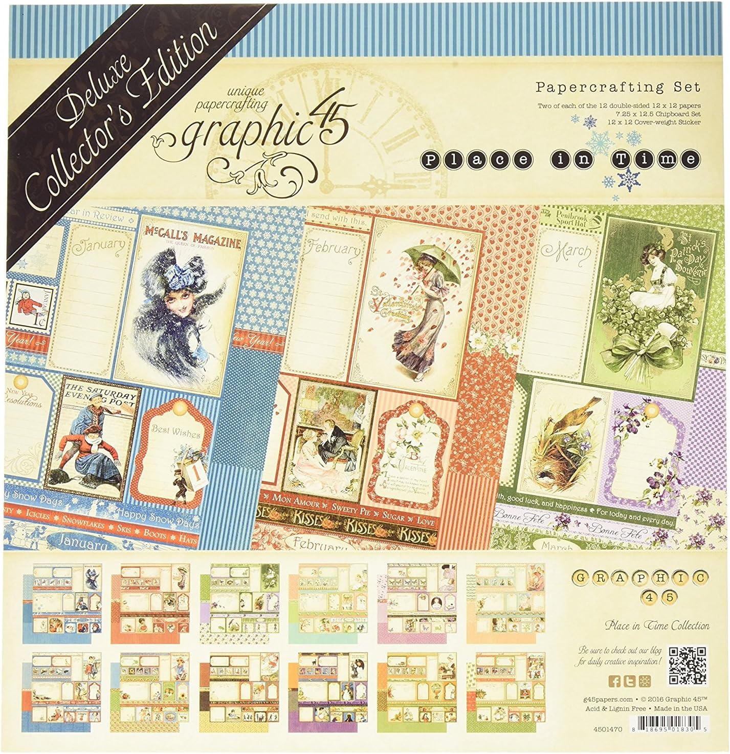 Place in Time - Double Sided Cardstock 12" X 12"