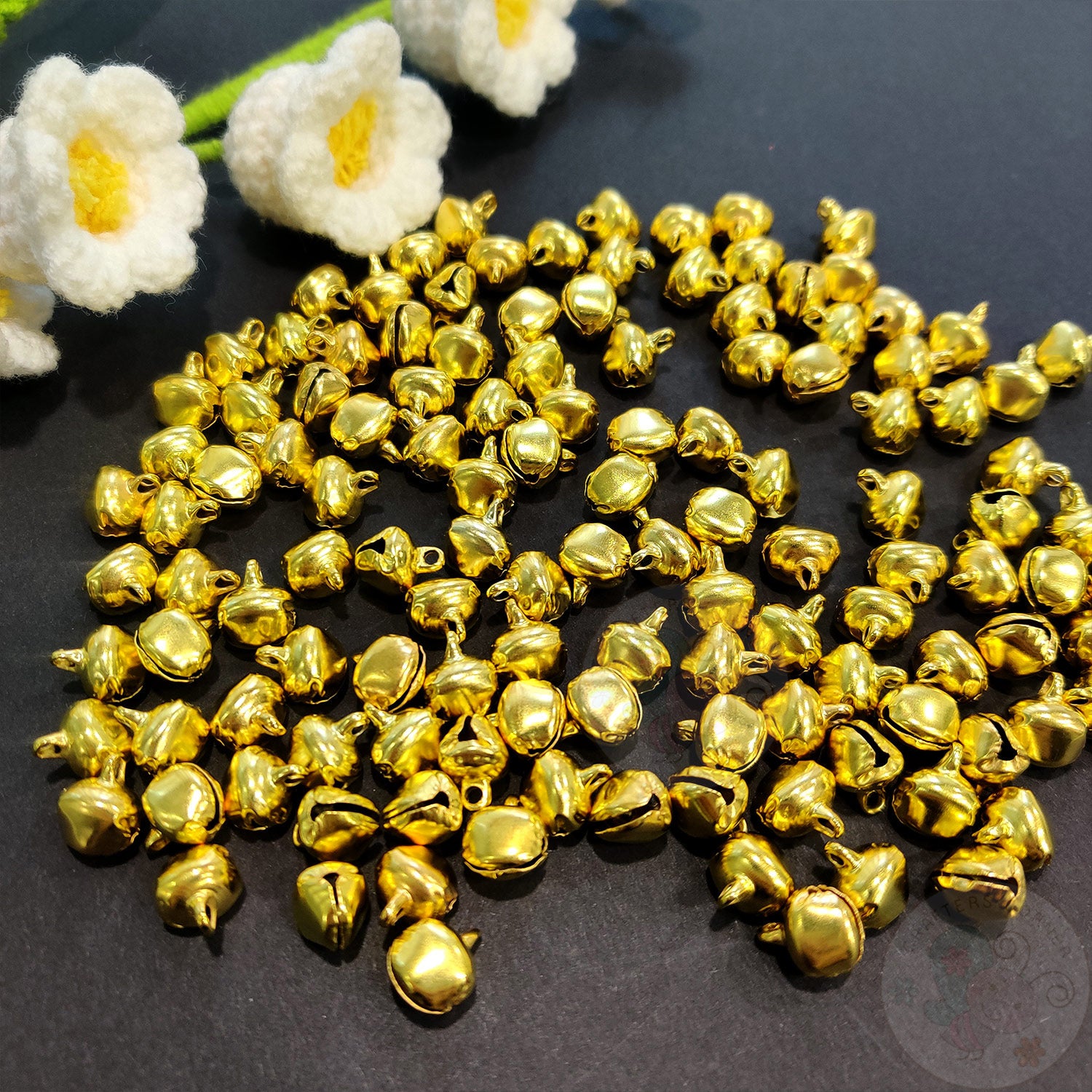 Metal Ghungroo Beads Golden - 10 MM