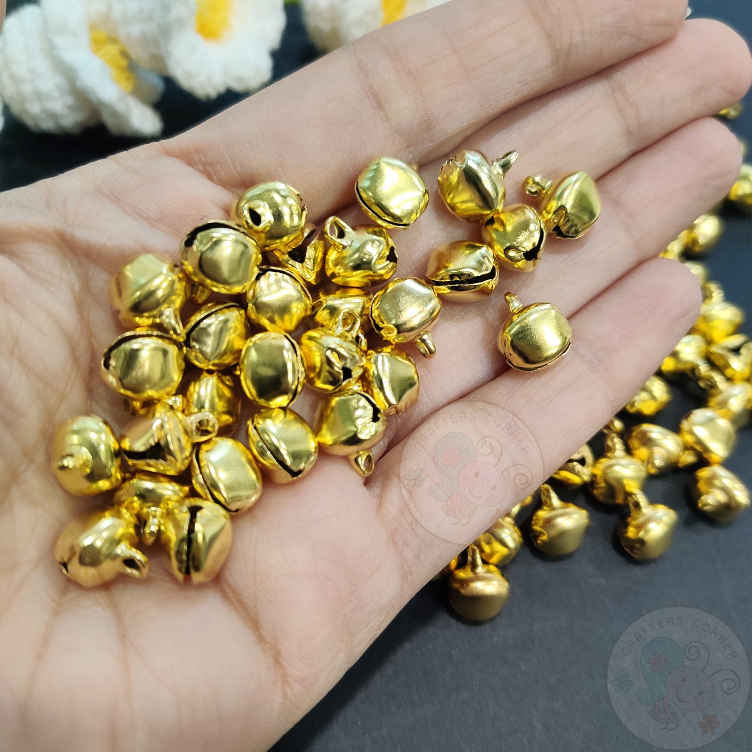 Metal Ghungroo Beads Golden - 10 MM