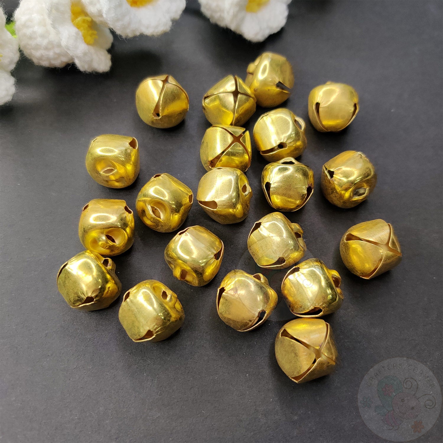 Metal Ghungroo Beads Golden - 15 MM