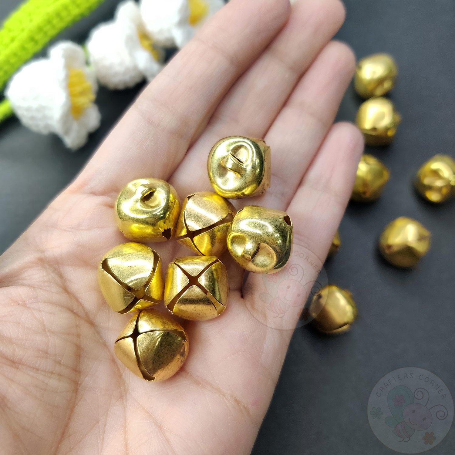 Metal Ghungroo Beads Golden - 15 MM