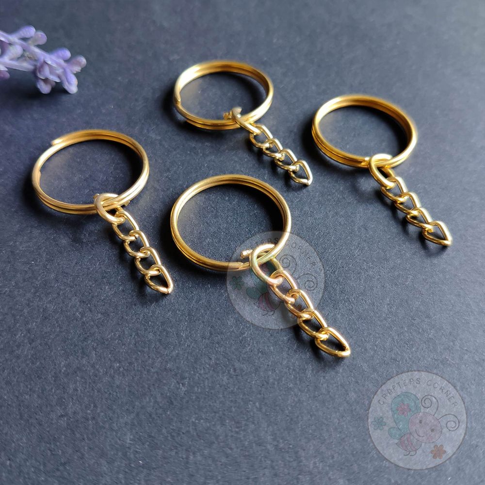 Key Chain Ring - Golden 24 MM