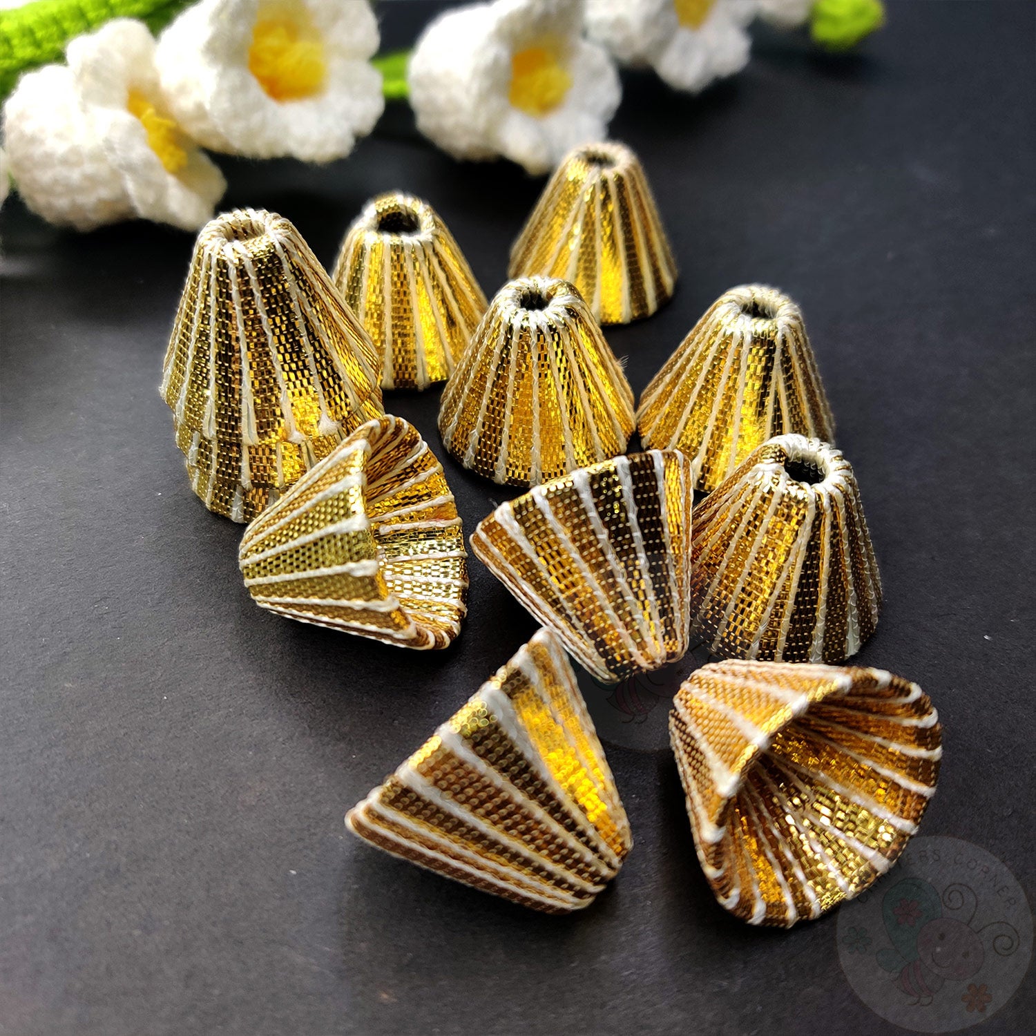 Gota Cone Cap Beads