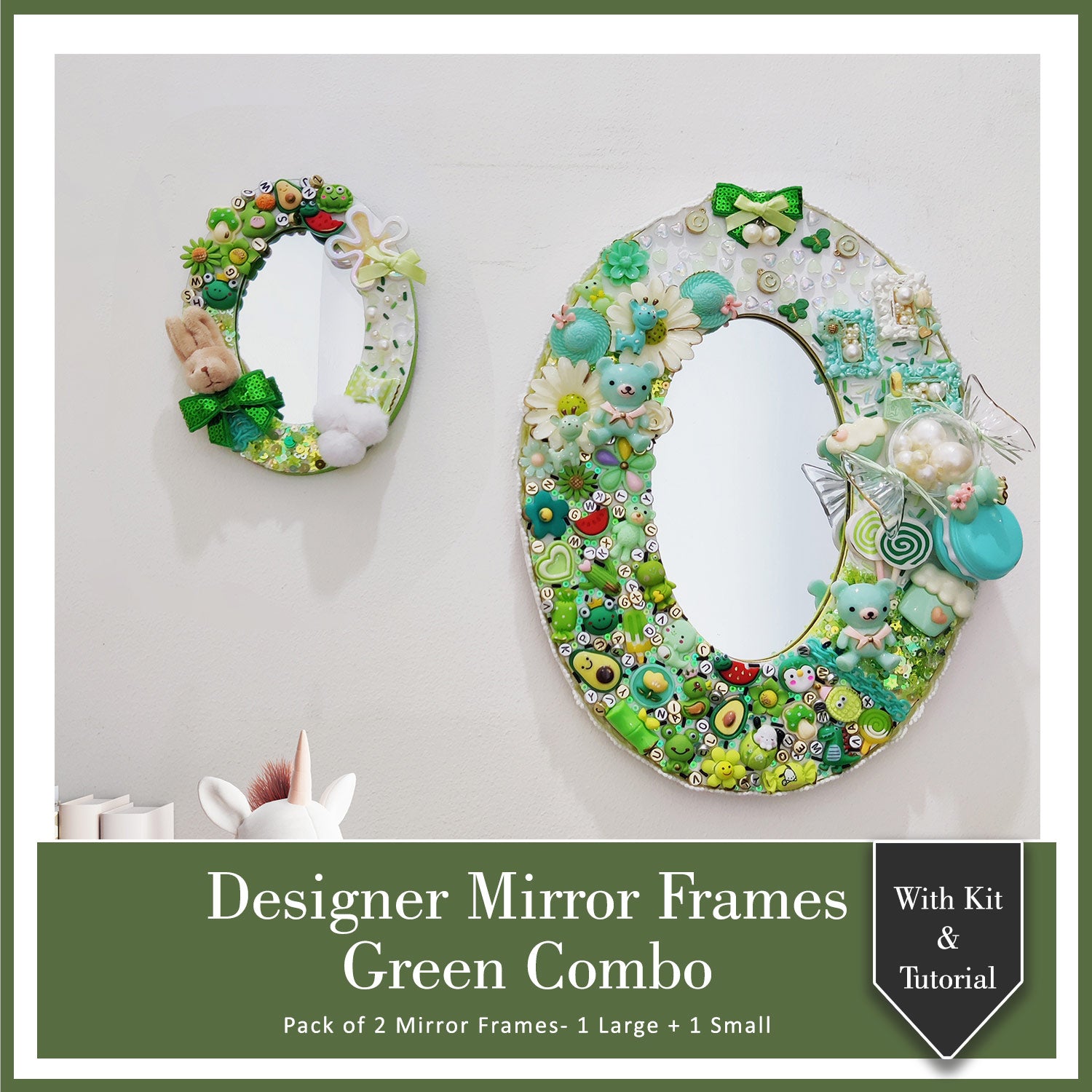 Designer Mirror Frames Class With Kit & Tutorial - Green Combo