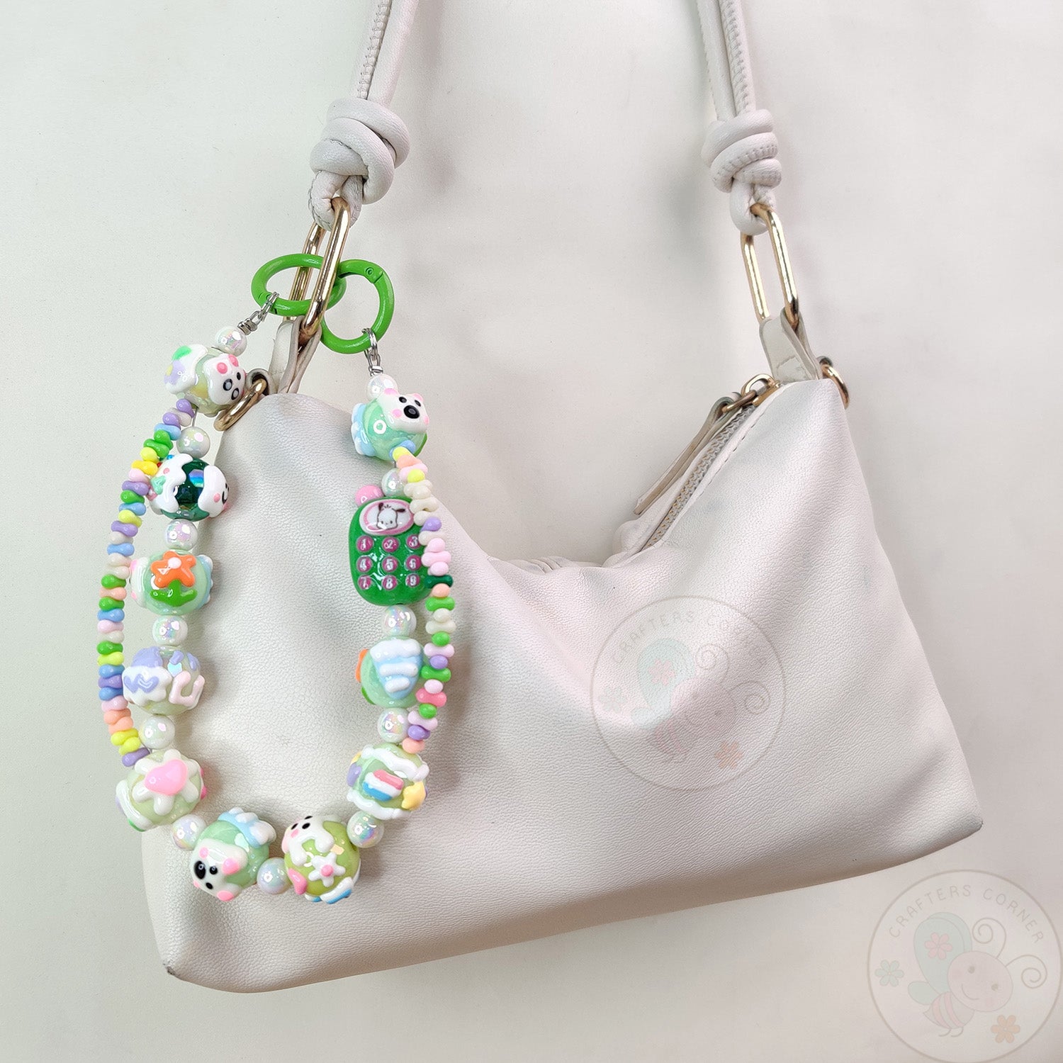 Handmade Kawaii Mobile Charm - Green Mobile
