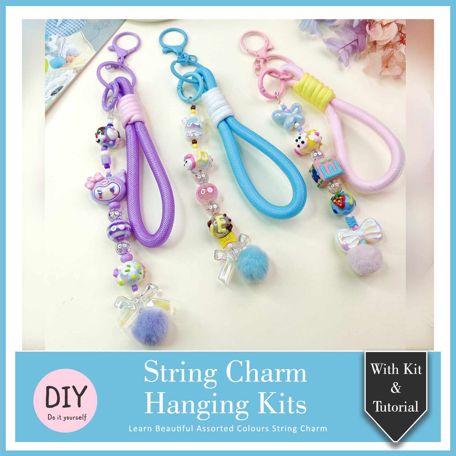 DIY String Charm Hanging Kits