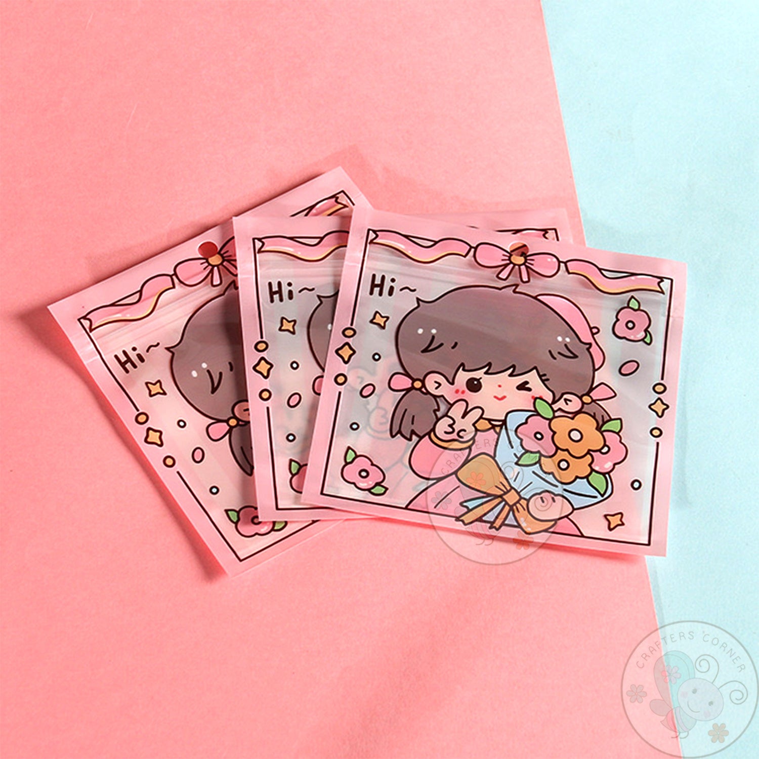 Happy Girl - Zip Lock Storage Bags