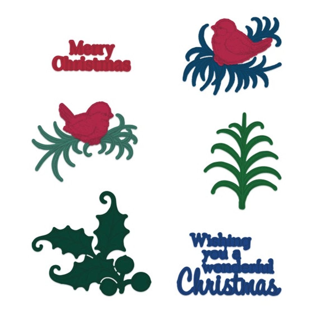 Christmas Holly Accents Die