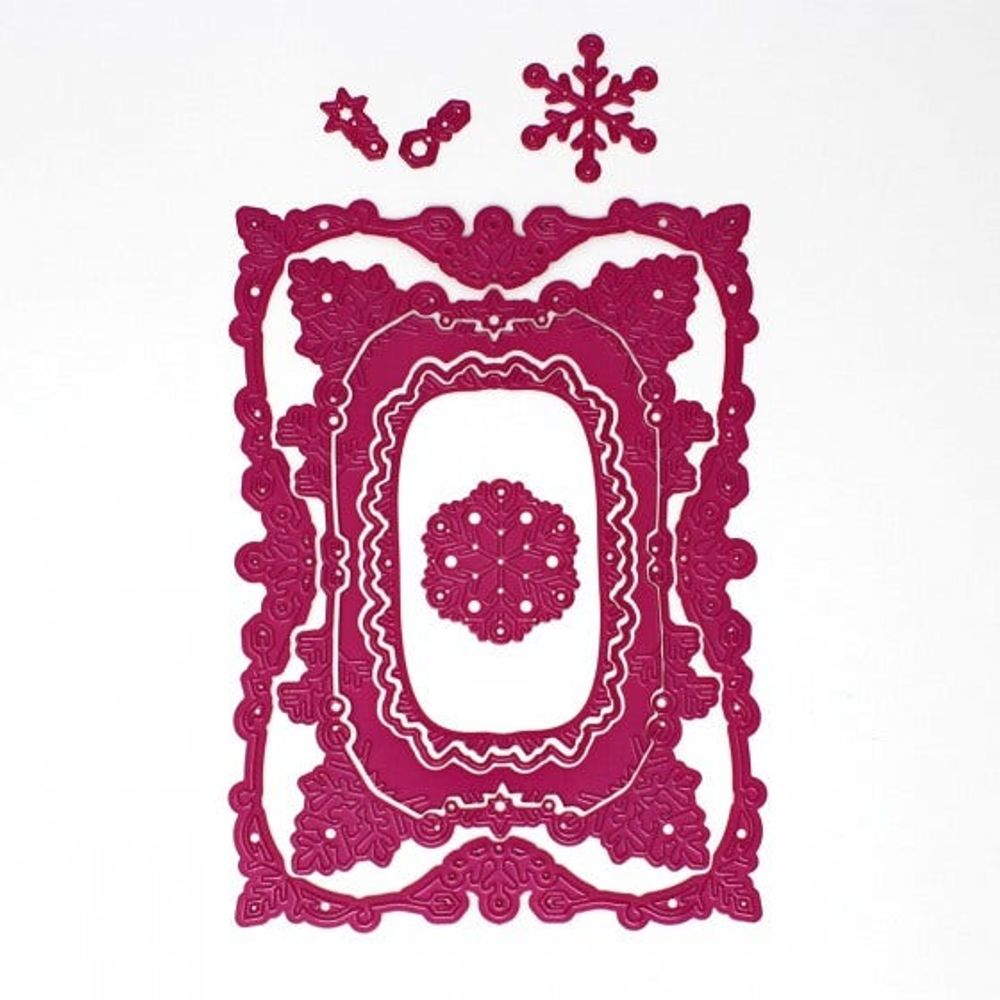 Holiday Snowflake Frame Die