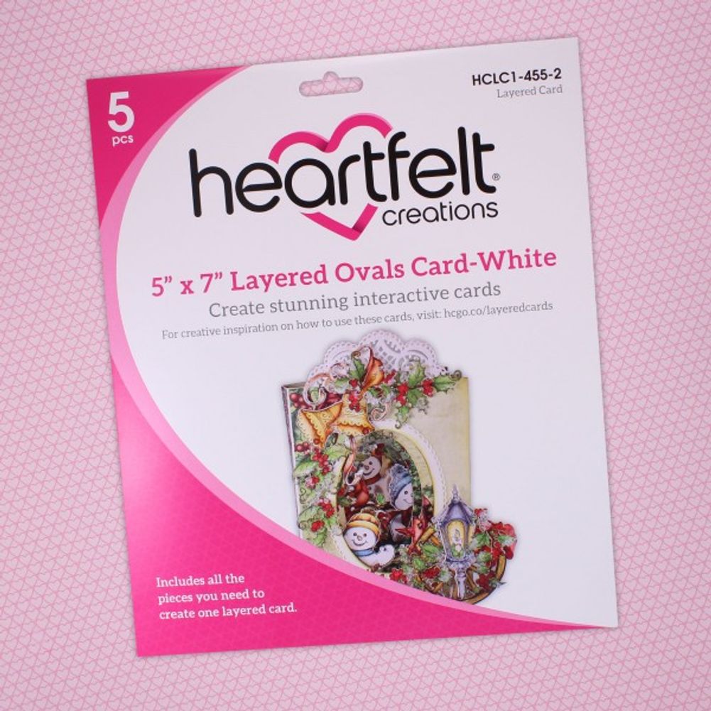 White - Layered Ovals Card 5" x 7"