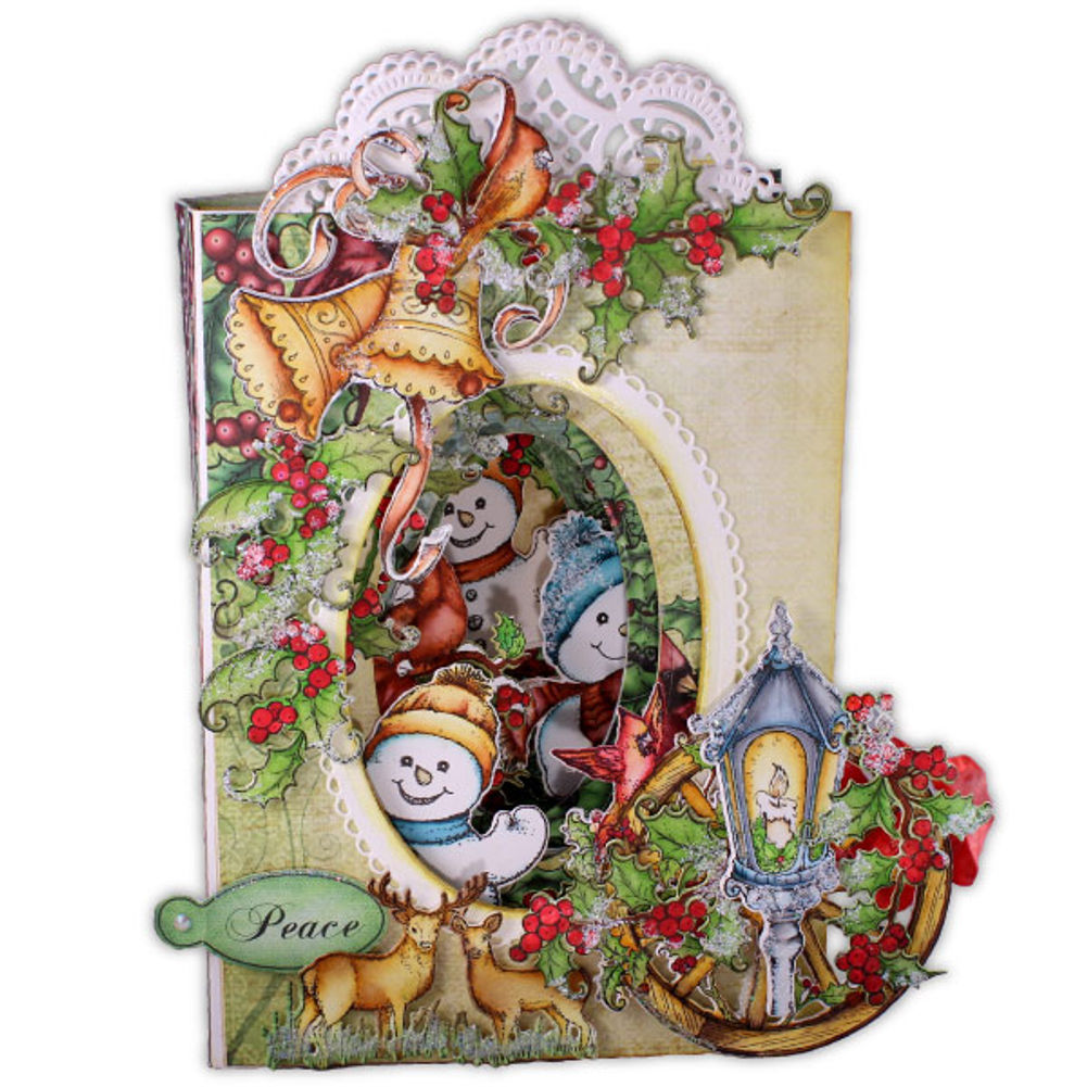 White - Layered Ovals Card 5" x 7"