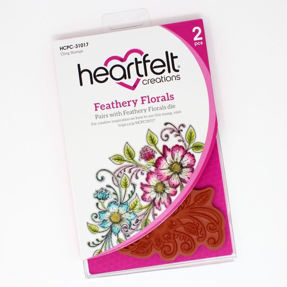 Feathery Florals Cling Stamp Set