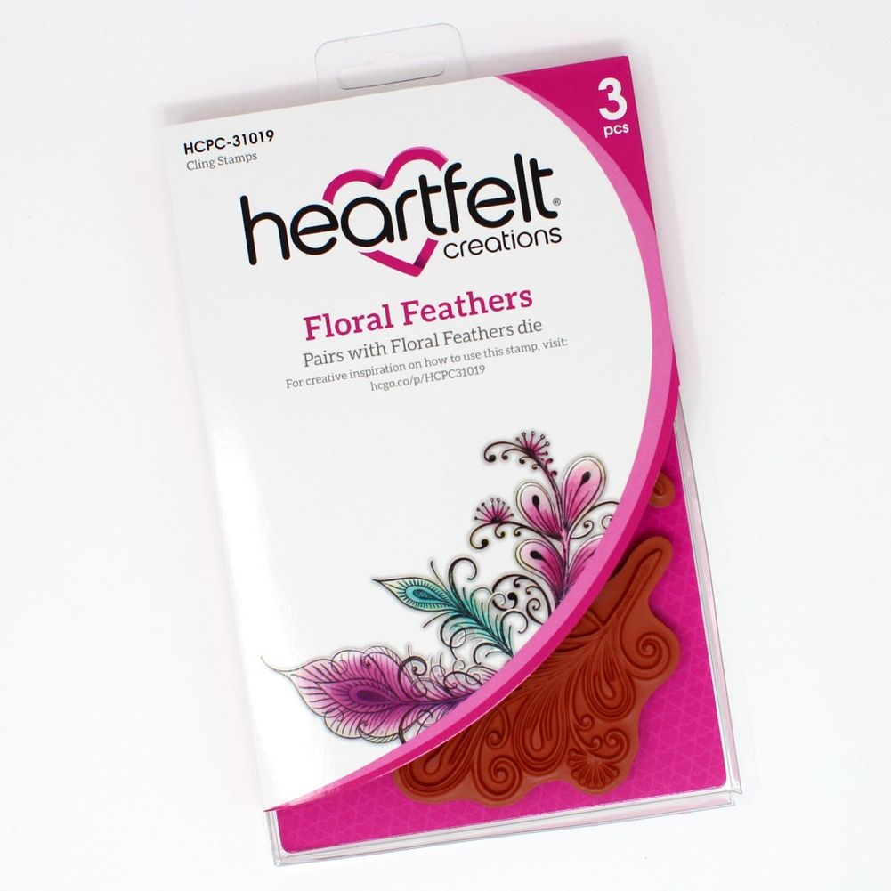 Floral Feathers Cling Stamp Set