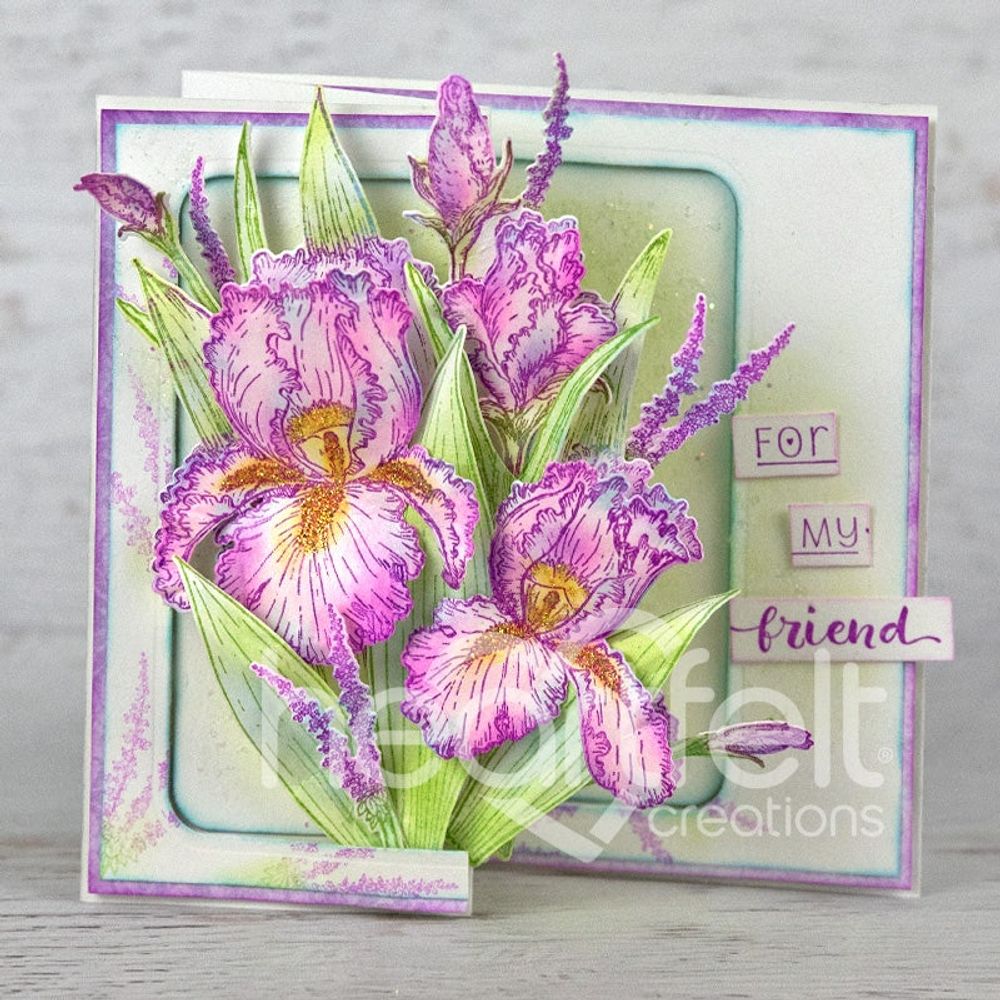 Iris Garden Accents Cling Stamp Set