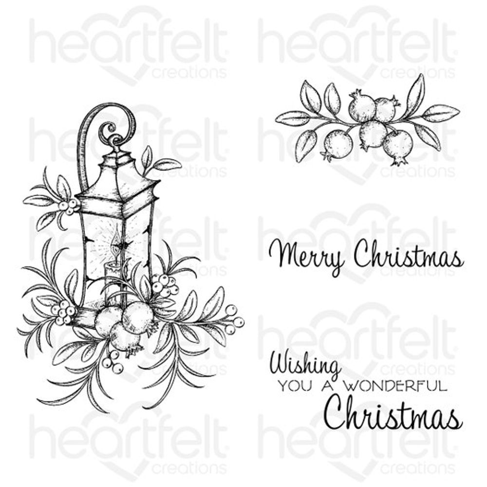 Christmas Lantern Cling Stamp Set