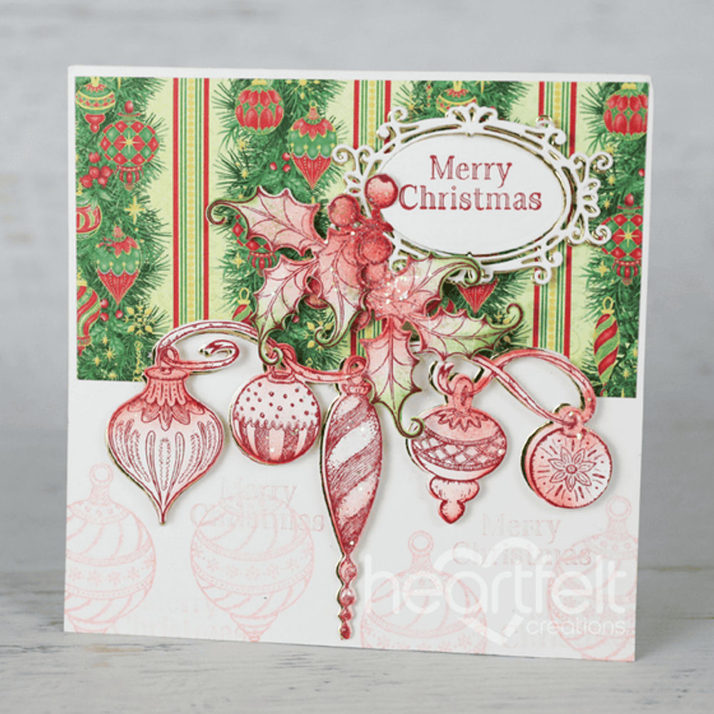 Sparkling Holiday Ornaments Cling Stamp Set