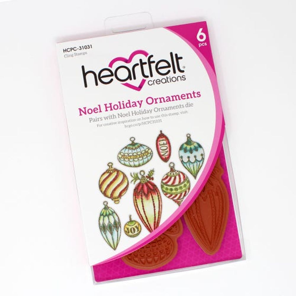 Noel Holiday Ornaments Cling Stamp Set
