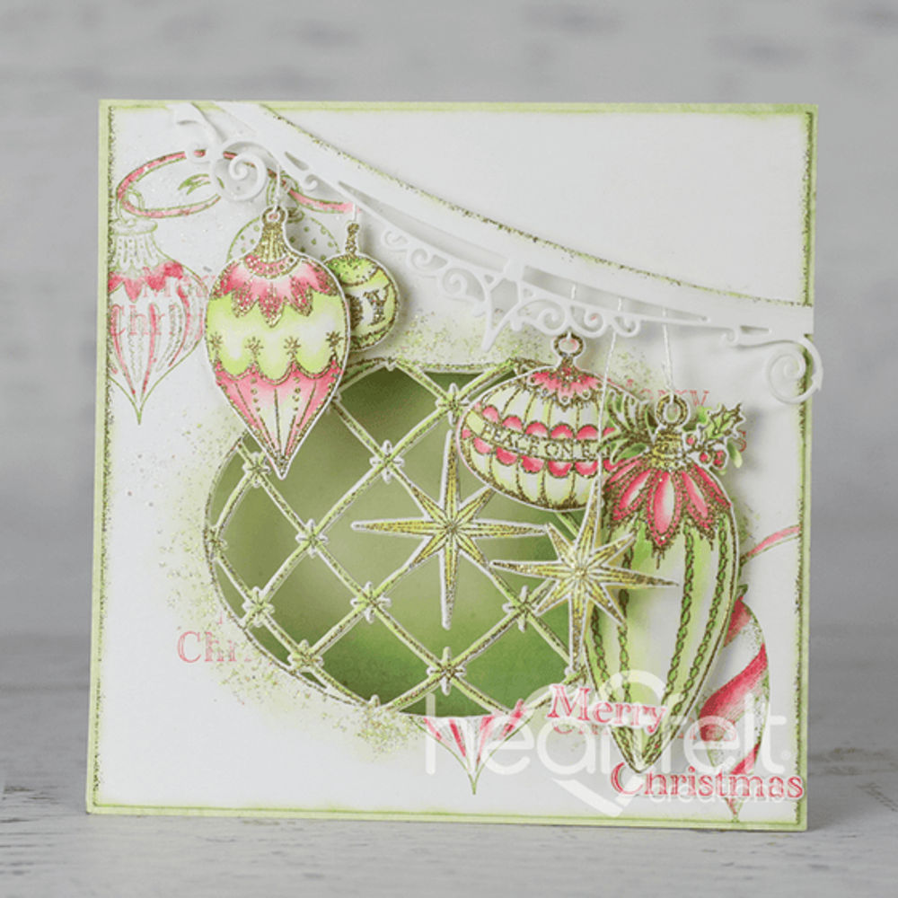 Noel Holiday Ornaments Cling Stamp Set