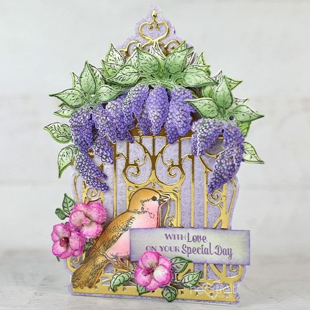 Cascading Wisteria Cling Stamp Set
