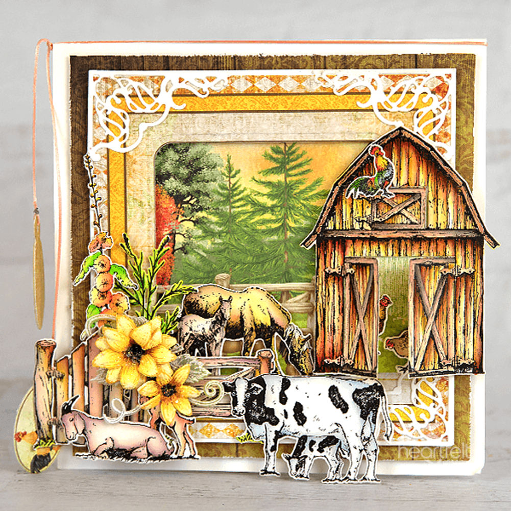 Home on the Farm Cling Stamp Set