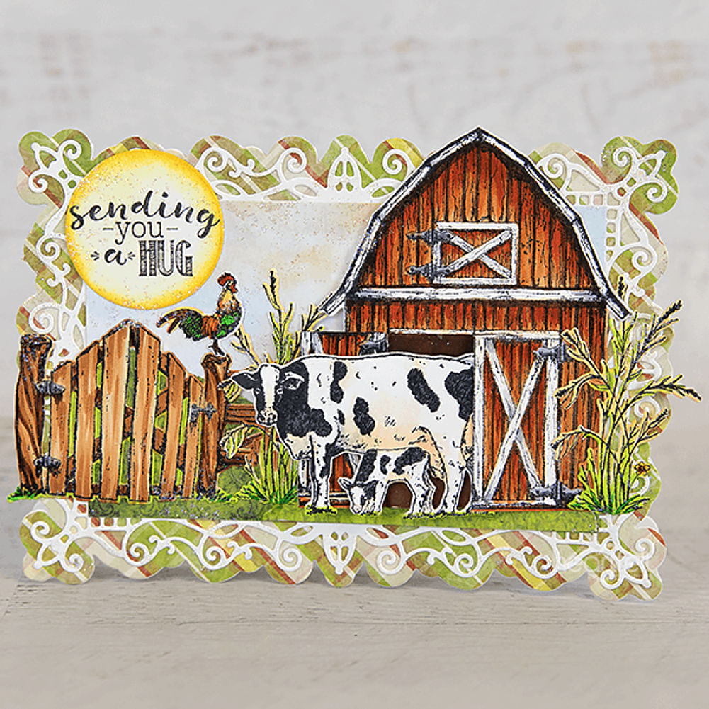Home on the Farm Cling Stamp Set