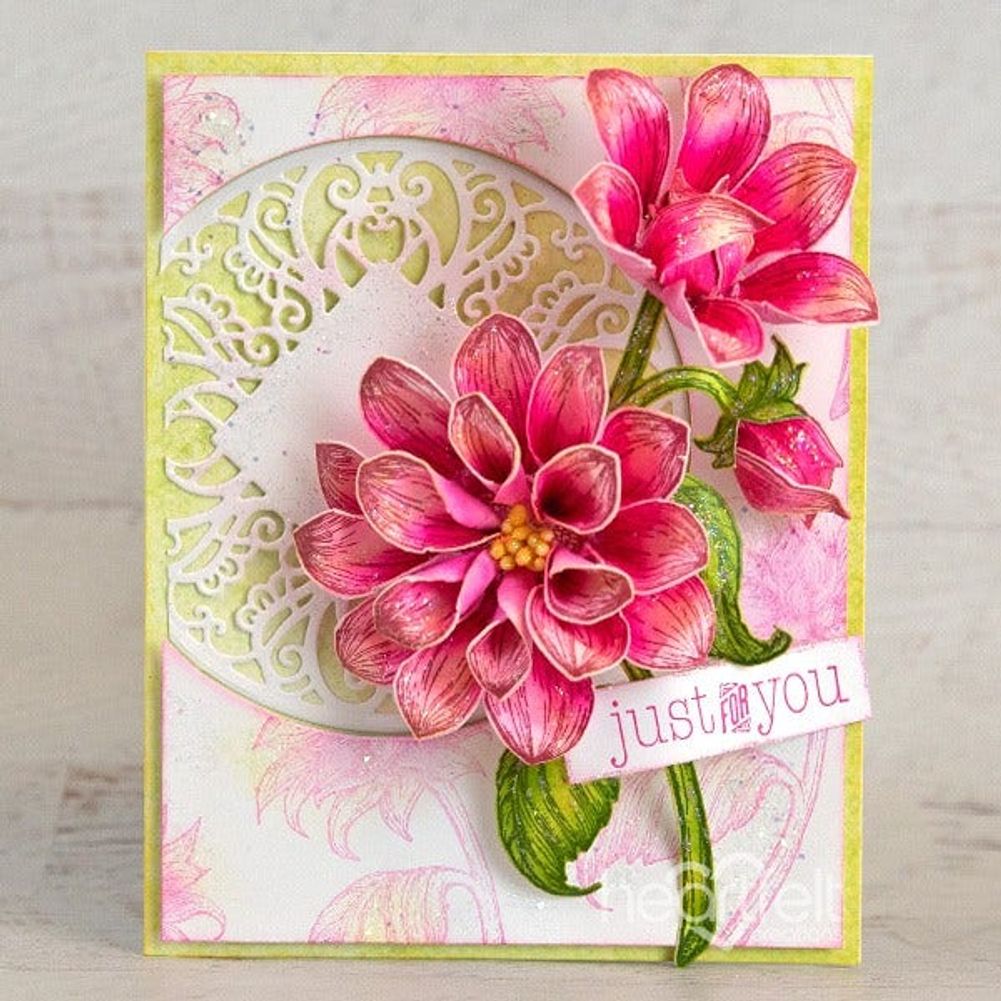Dazzling Dahlia Cling Stamp Set